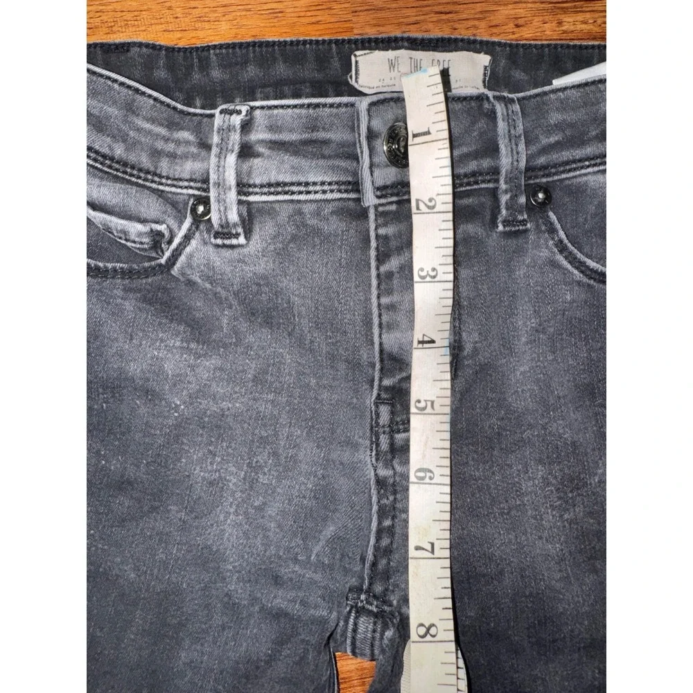 Free People We The Free Flare Jeans Black Faded High Rise Denim Size 26